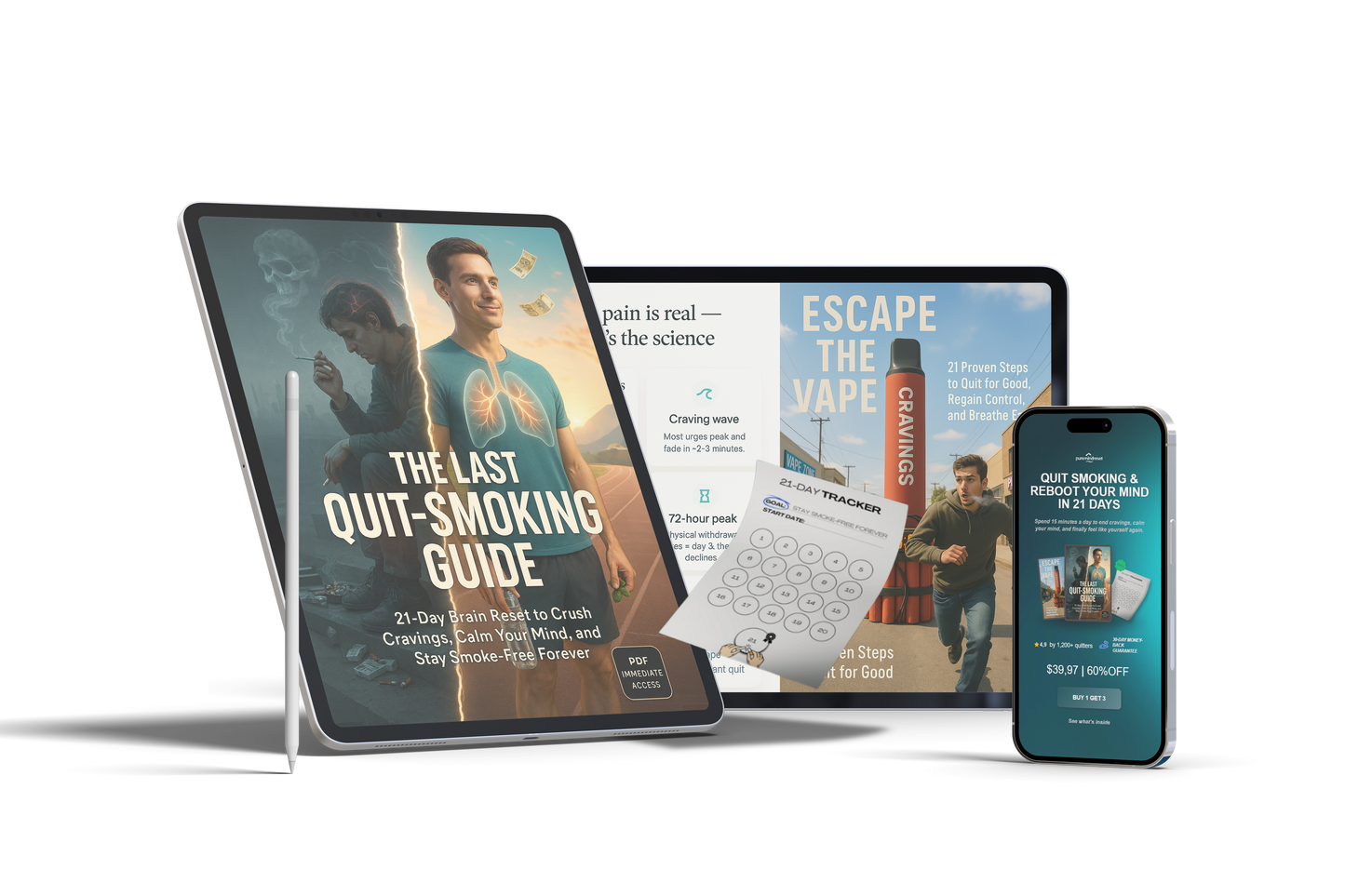 The Last Quit-Smoking Guide - Bundle 3/1 - Escape the vape + 21-day Tracker