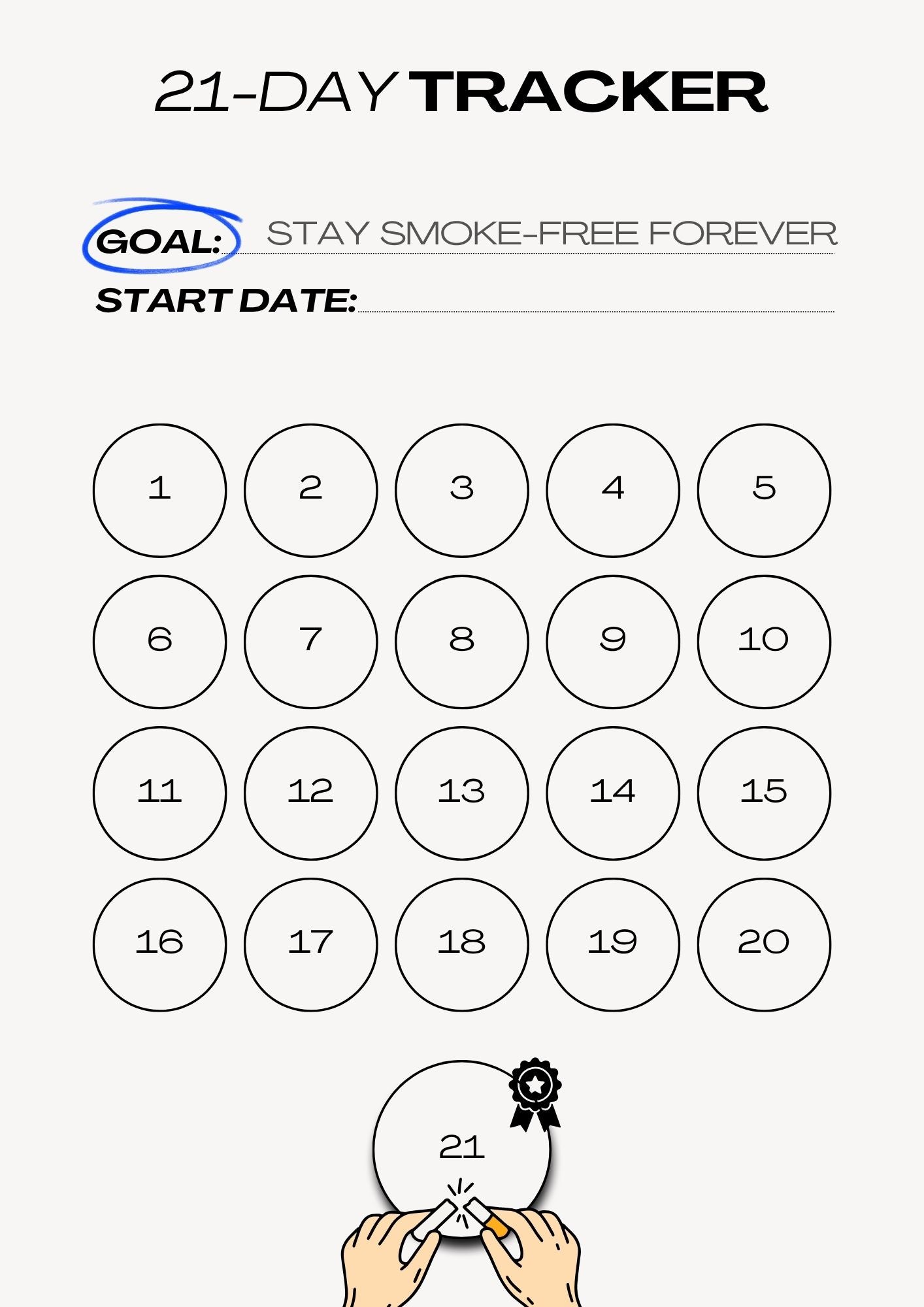 21-Day Smoke-Free Traker