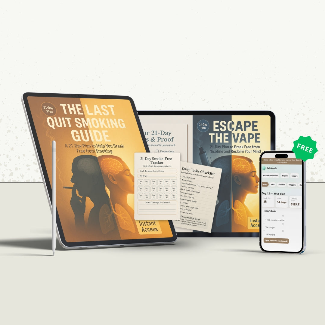 The Last Quit-Smoking Guide - Bundle 3/1 - Escape the vape + 21-day Tracker