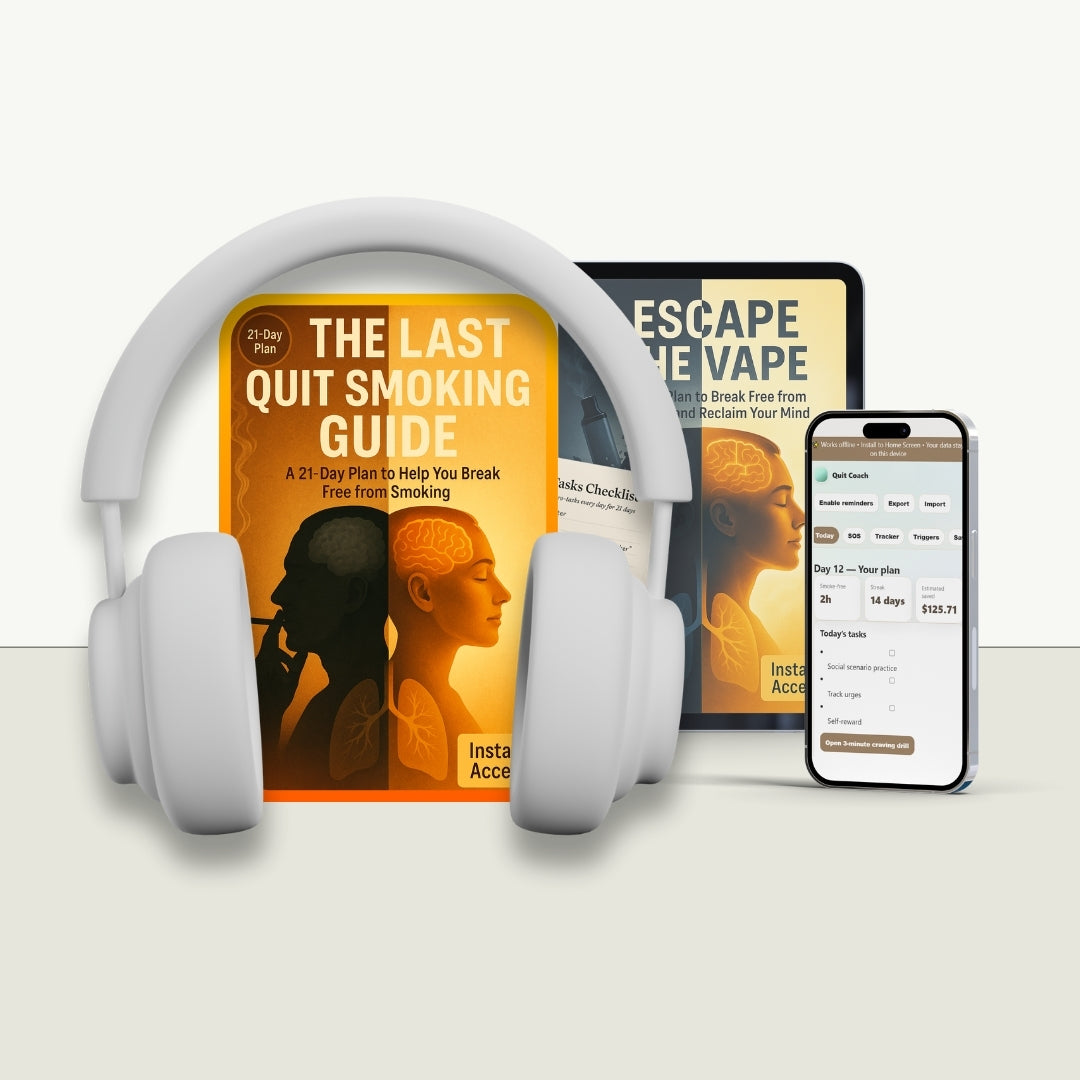 The Last Quit-Smoking Guide - Bundle 3/1 - Escape the vape + 21-day Tracker