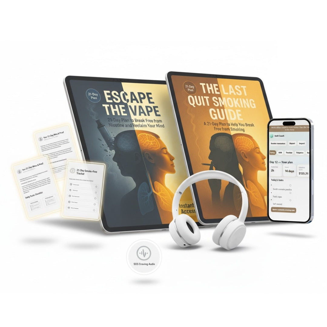 The Last Quit-Smoking Guide - Bundle 3/1 - Escape the vape + 21-day Tracker