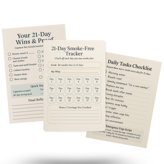 21-Day Smoke-Free Tracker printable