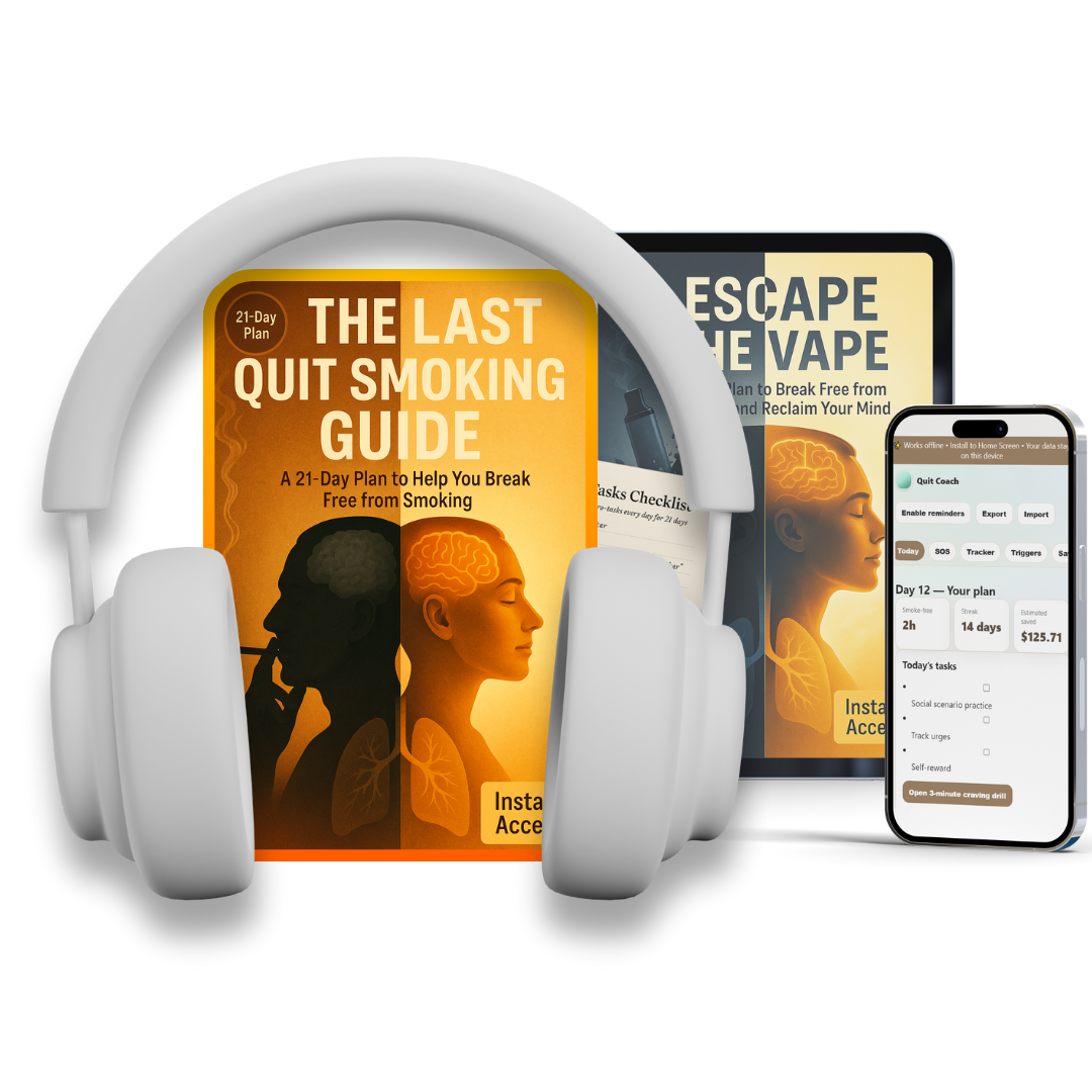 The Last Quit-Smoking Guide - Bundle 3/1 - Escape the vape + 21-day Tracker